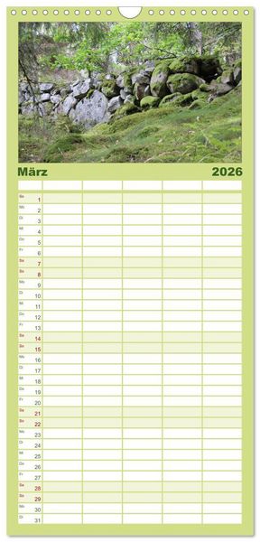 Produktbild: Familienplaner 2026 - Schweden 2026 mit 5 Spalten (Wandkalender, 21 x 45 cm) CALVENDO