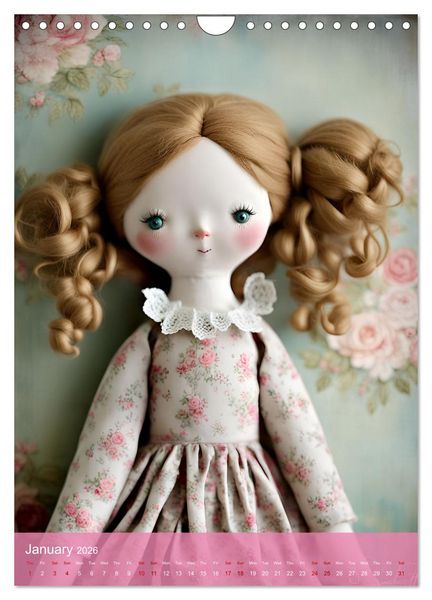 Produktbild: Romantic Dolls (Wall Calendar 2026 DIN A4 portrait), CALVENDO 12 Month Wall Calendar