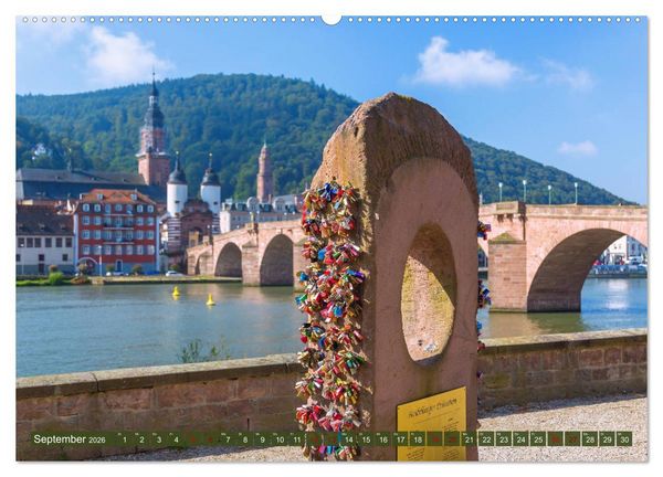 Produktbild: Heidelberger Neckarzauber (hochwertiger Premium Wandkalender 2026 DIN A2 quer), Kunstdruck in Hochglanz