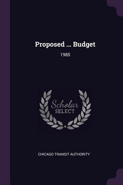 Produktbild: Proposed ... Budget