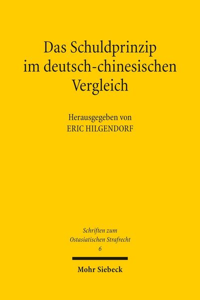 Produktbild: Das Schuldprinzip im deutsch-chinesischen Vergleich