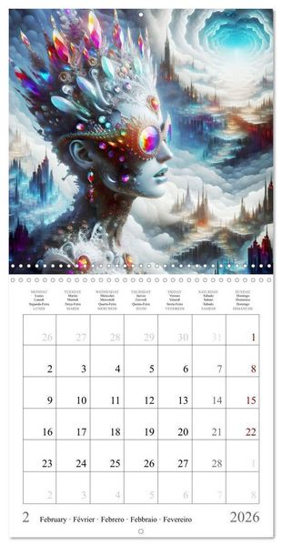 Produktbild: Cyborg Beauties (Wall Calendar 2026 12 &times; 12 Inch) CALVENDO 12 Month Wall Calendar