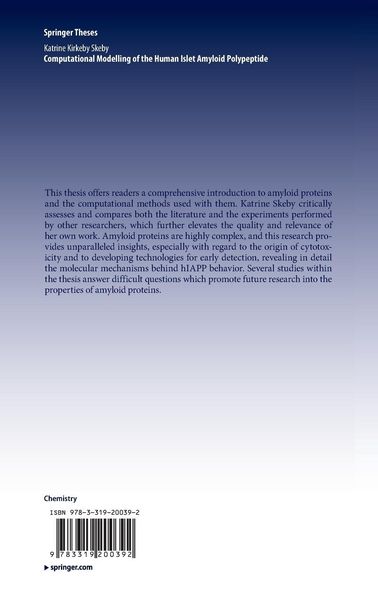 Produktbild: Computational Modelling of the Human Islet Amyloid Polypeptide