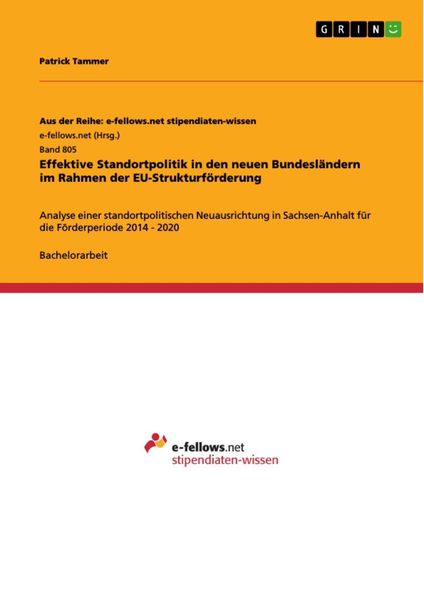 Produktbild: Effektive Standortpolitik in den neuen Bundesl&auml;ndern im Rahmen der EU-Strukturf&ouml;rderung