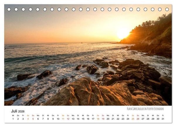 Produktbild: Mexiko aus der Vogelperspektive (Tischkalender 2026 DIN A5 quer), CALVENDO Monatskalender