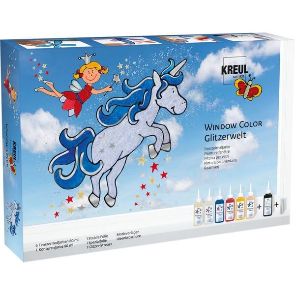 Produktbild: KREUL Window Color Set Glitzerwelt 6 x 80 ml