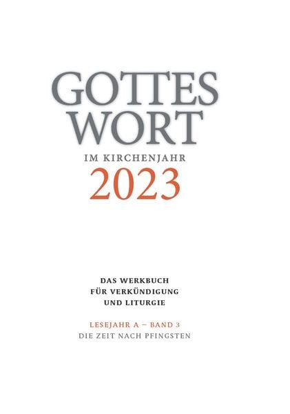 Gottes Wort im Kirchenjahr, Taschenbuch von Christoph Heinemann, Echter, 978-3-429-05830-2