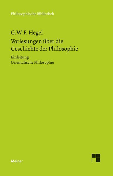 Produktbild: Vorlesungen &uuml;ber die Geschichte der Philosophie. Teil 1