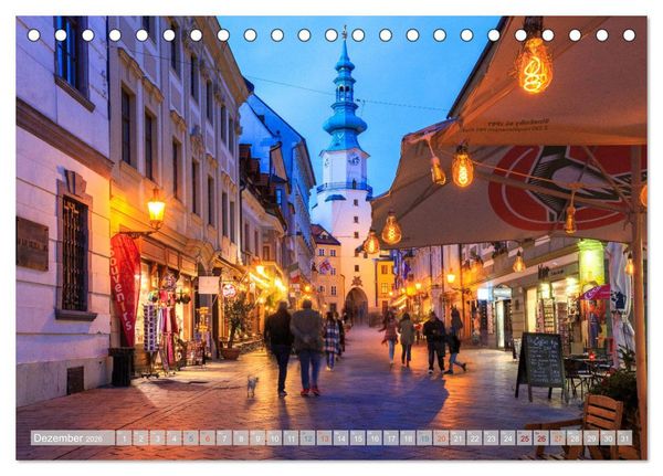 Produktbild: Zauberhaftes Bratislava - Entz&uuml;ckende Hauptstadt der Slowakai an der Donau (Tischkalender 2026 DIN A5 quer), CALVENDO Monatskalender