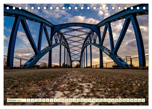 Produktbild: Duisburg - Br&uuml;cken &uuml;ber Br&uuml;cken (Tischkalender 2026 DIN A5 quer), CALVENDO Monatskalender