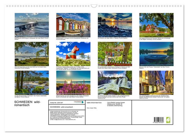 Produktbild: SCHWEDEN wild-romantisch (Wandkalender 2026 DIN A2 quer), CALVENDO Monatskalender