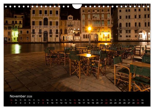 Produktbild: Venedig bei Nacht (Wandkalender 2026 DIN A4 quer), CALVENDO Monatskalender