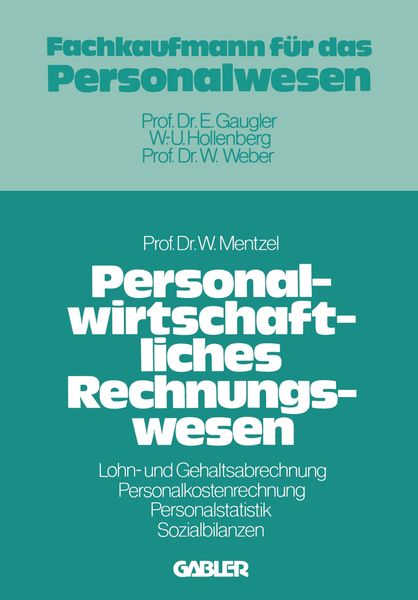 Produktbild: Personalwirtschaftliches Rechnungswesen