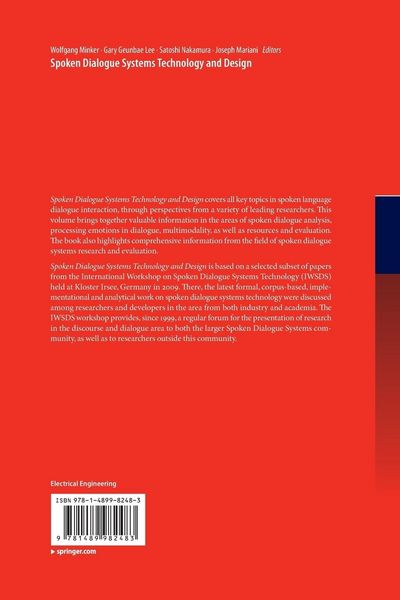 Produktbild: Spoken Dialogue Systems Technology and Design