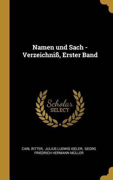 Produktbild: Namen Und Sach -Verzeichni&szlig;, Erster Band