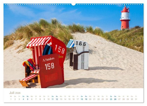 Produktbild: Meine Insel Borkum (hochwertiger Premium Wandkalender 2026 DIN A2 quer), Kunstdruck in Hochglanz