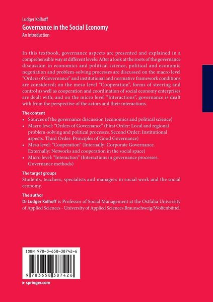 Produktbild: Governance in the Social Economy