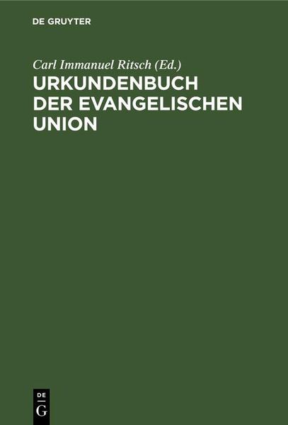 Produktbild: Urkundenbuch der Evangelischen Union