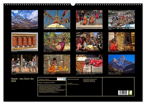 Produktbild: Nepal - das Dach der Welt (Wandkalender 2026 DIN A2 quer), CALVENDO Monatskalender