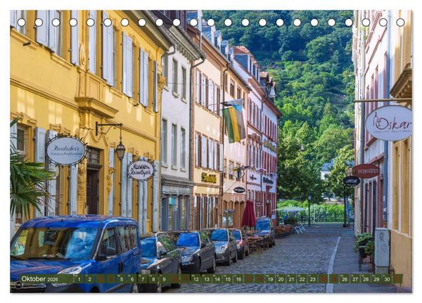 Produktbild: Heidelberger Neckarzauber (Tischkalender 2026 DIN A5 quer), CALVENDO Monatskalender