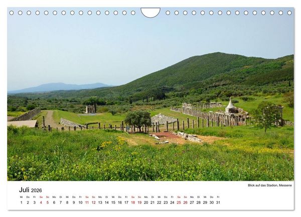 Produktbild: Von Olympia &uuml;ber Messene nach Mystras (Wandkalender 2026 DIN A4 quer), CALVENDO Monatskalender
