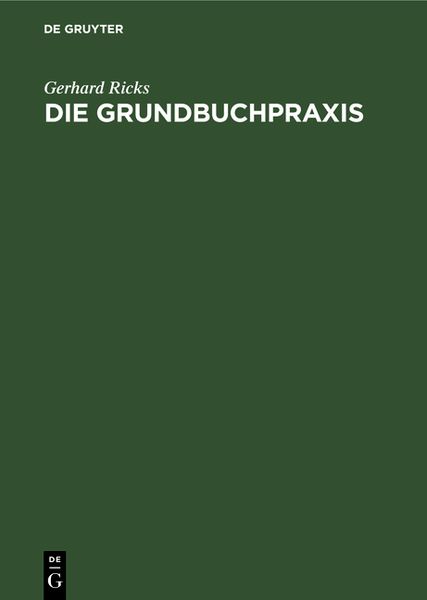 Produktbild: Die Grundbuchpraxis