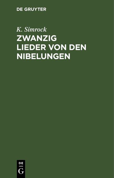 Produktbild: Zwanzig Lieder von den Nibelungen