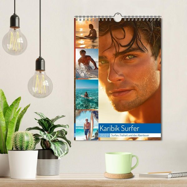 Produktbild: Karibik Surfer (Wandkalender 2027 DIN A4 hoch), CALVENDO Monatskalender