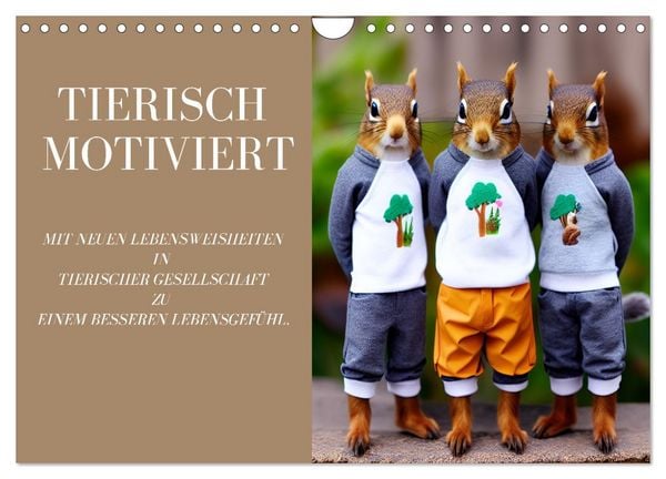 Produktbild: Tierisch motiviert (Wandkalender 2026 DIN A4 quer), CALVENDO Monatskalender