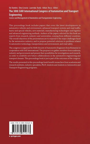 Produktbild: The 30th SIAR International Congress of Automotive and Transport Engineering