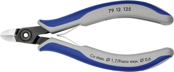 Produktbild: Knipex 79 12 125 Elektronik- u. Feinmechanik Seitenschneider mit Facette 125mm