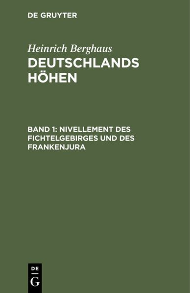 Produktbild: Nivellement des Fichtelgebirges und des Frankenjura