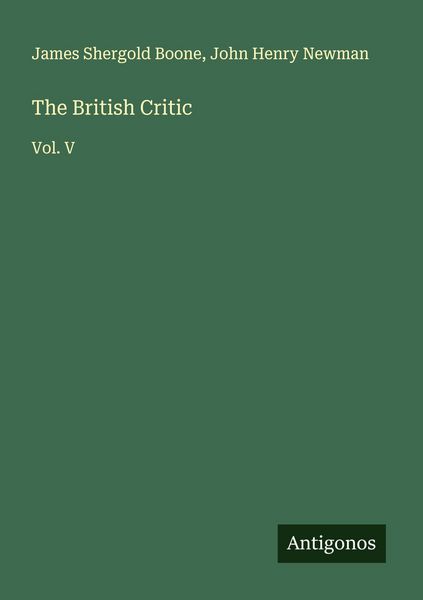 Produktbild: The British Critic