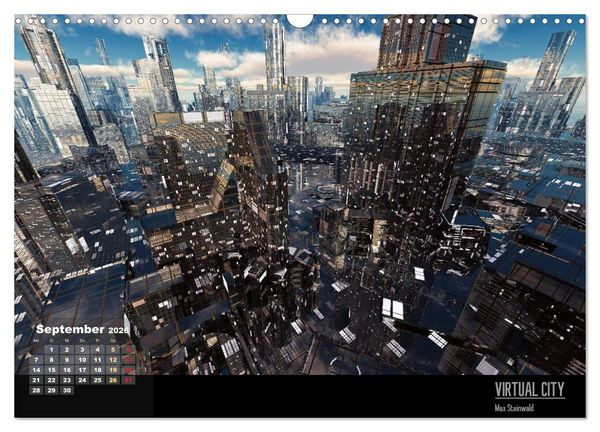 Produktbild: VIRTUAL CITY 2026 CH-Version (Wandkalender 2026 DIN A3 quer), CALVENDO Monatskalender