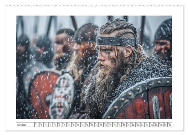 Produktbild: Die Abenteuer der Wikinger (hochwertiger Premium Wandkalender 2026 DIN A2 quer), Kunstdruck in Hochglanz