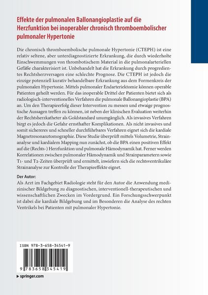 Produktbild: Effekte der pulmonalen Ballonangioplastie auf die Herzfunktion bei inoperabler chronisch thromboembolischer pulmonaler Hypertonie