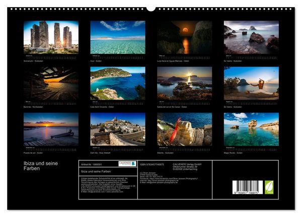 Produktbild: Ibiza und seine Farben (hochwertiger Premium Wandkalender 2026 DIN A2 quer), Kunstdruck in Hochglanz