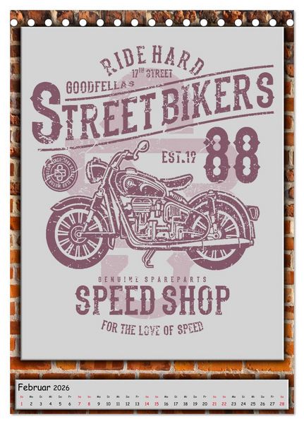 Produktbild: Motorrad - nostalgische Momente (Tischkalender 2026 DIN A5 hoch), CALVENDO Monatskalender