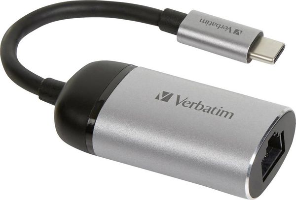 Verbatim USB-C® Adapter [1x USB-C® Stecker - 1x RJ45-Buchse] 49146 0.10m