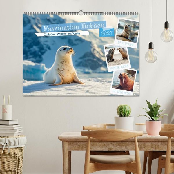 Produktbild: Faszination Robben - Zwischen Wellen und Weite (Wandkalender 2027 DIN A2 quer), CALVENDO Monatskalender