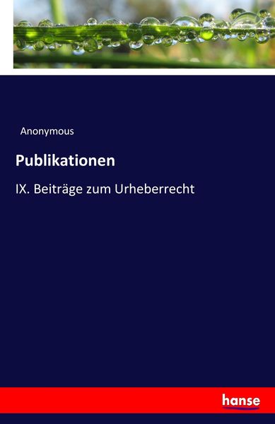 Publikationen, Taschenbuch von , Hansebooks, 9783744699327