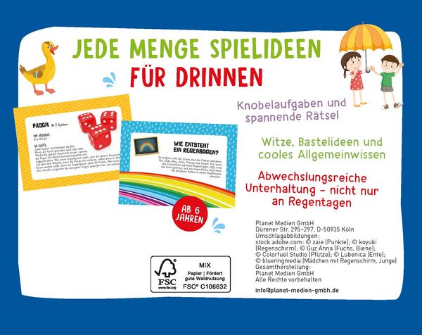 Produktbild: Spielideen f&uuml;r Regentage