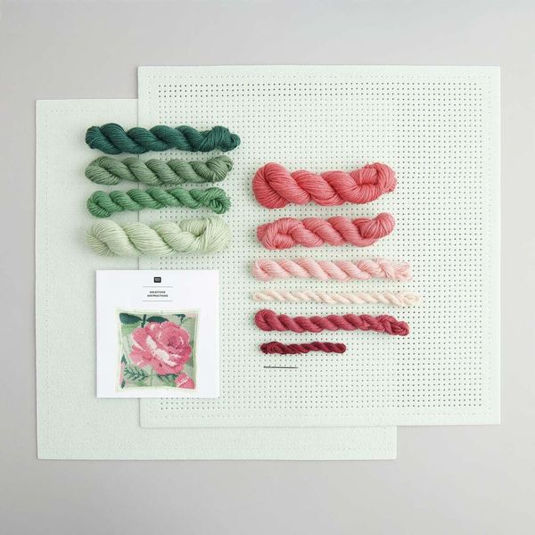 Filzkissen zum Besticken, Rose, 42x42cm