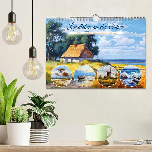 Produktbild: Landleben an der Ostsee - Alte Zeiten zwischen Meer und Bodden (Wandkalender 2026 DIN A4 quer), CALVENDO Monatskalender