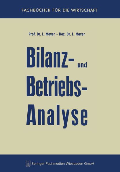 Produktbild: Bilanz- und Betriebsanalyse