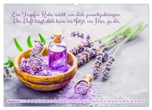 Produktbild: Im Duft des Lavendels - Mit Achtsamkeit durchs Leben (Wandkalender 2026 DIN A2 quer), CALVENDO Monatskalender