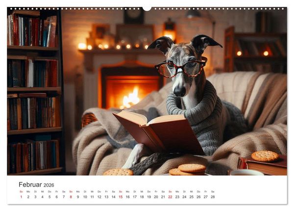 Produktbild: Funny Greyhounds - Windhunde mal anders (Wandkalender 2026 DIN A2 quer), CALVENDO Monatskalender