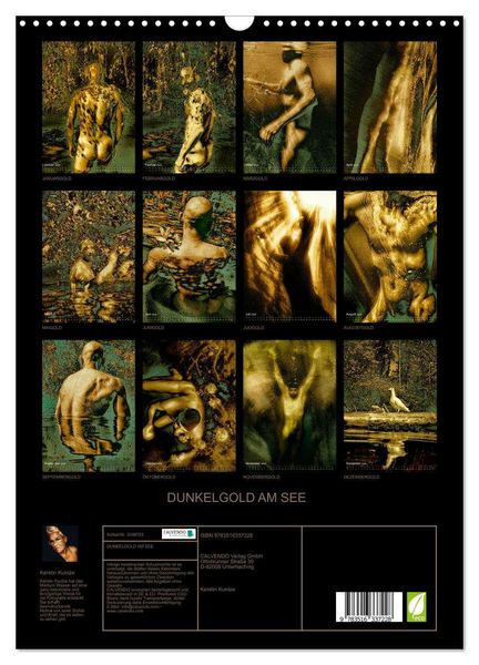 Produktbild: DUNKELGOLD AM SEE (Wandkalender 2026 DIN A3 hoch), CALVENDO Monatskalender