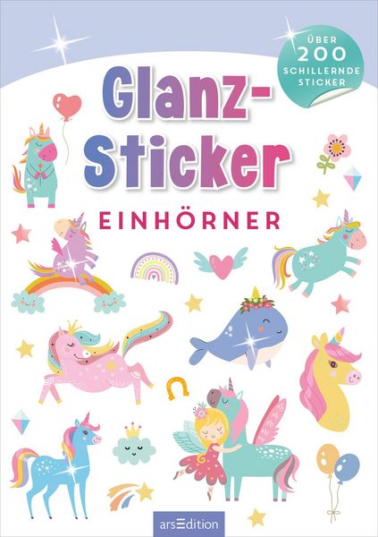 Produktbild: Glanz-Sticker &ndash; Einh&ouml;rner