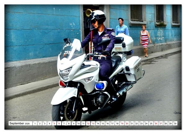 Produktbild: Auf Streife in Havanna - Kubas Policia Nacional Revolucionaria (Wandkalender 2026 DIN A4 quer), CALVENDO Monatskalender